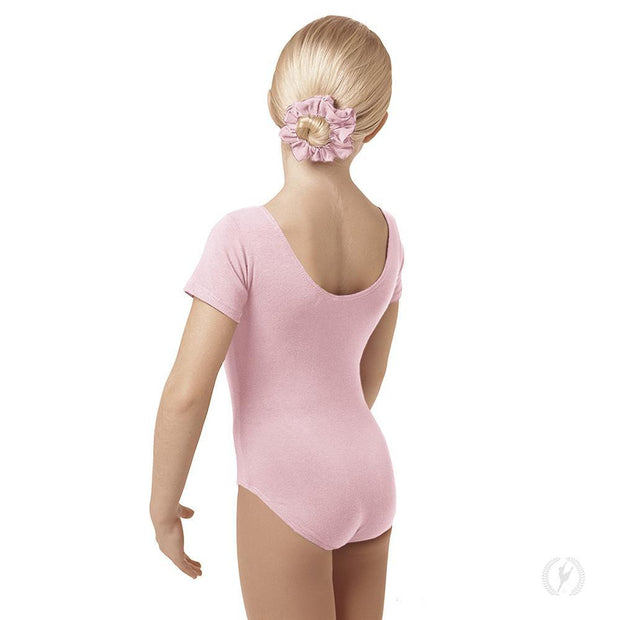 Eurotard Girls Short Sleeve Leotard with Cotton Lycra