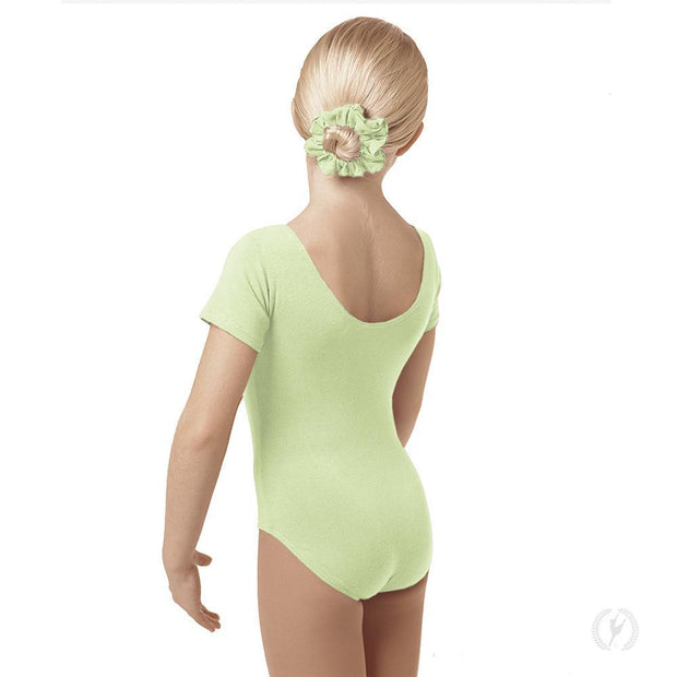 Eurotard Girls Short Sleeve Leotard with Cotton Lycra