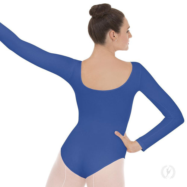 Eurotard Women's Long Sleeve Leotard with Cotton Lycra