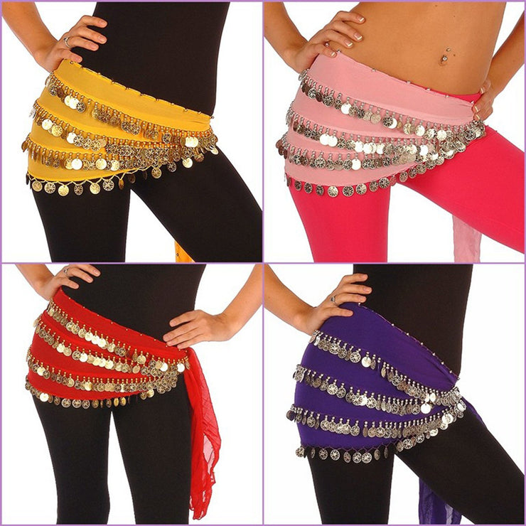 Wholesale Lots of 10 Chiffon Belly Dance Hip Scarf (Model BC)