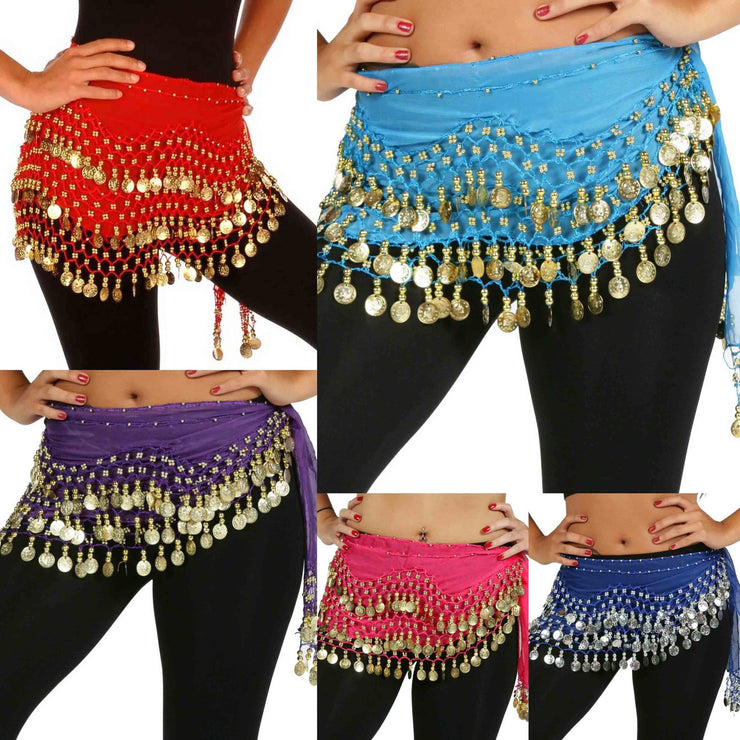 Wholesale Lots of 10 Chiffon Belly Dance Hip Scarf (Model NC)